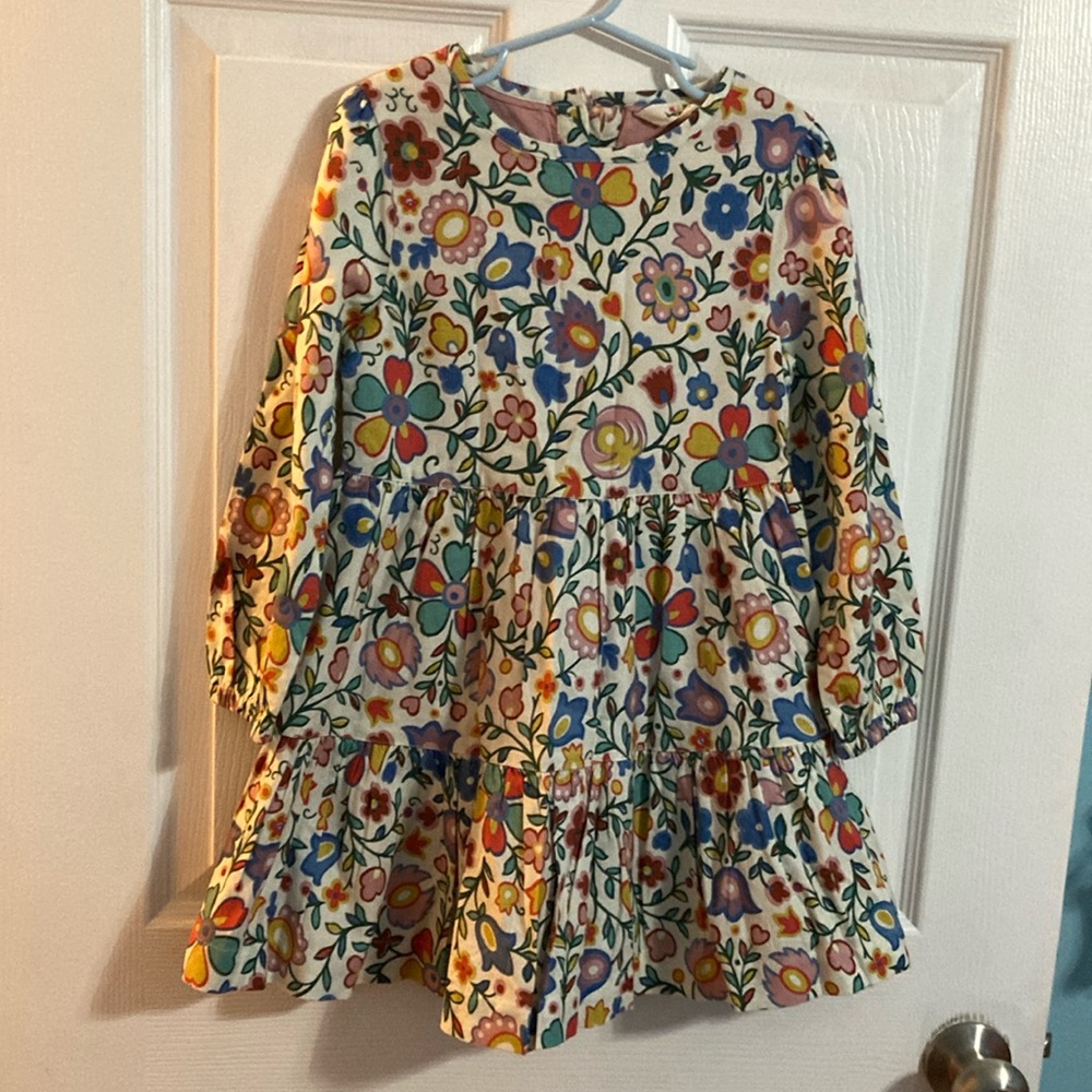 Girls 5-6Y Floral Long Sleeve Dress